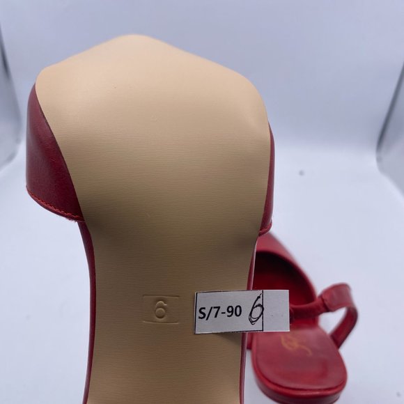 A FOWT red pointy to slingback stilettos heels pumps shoes - Picture 9 of 13